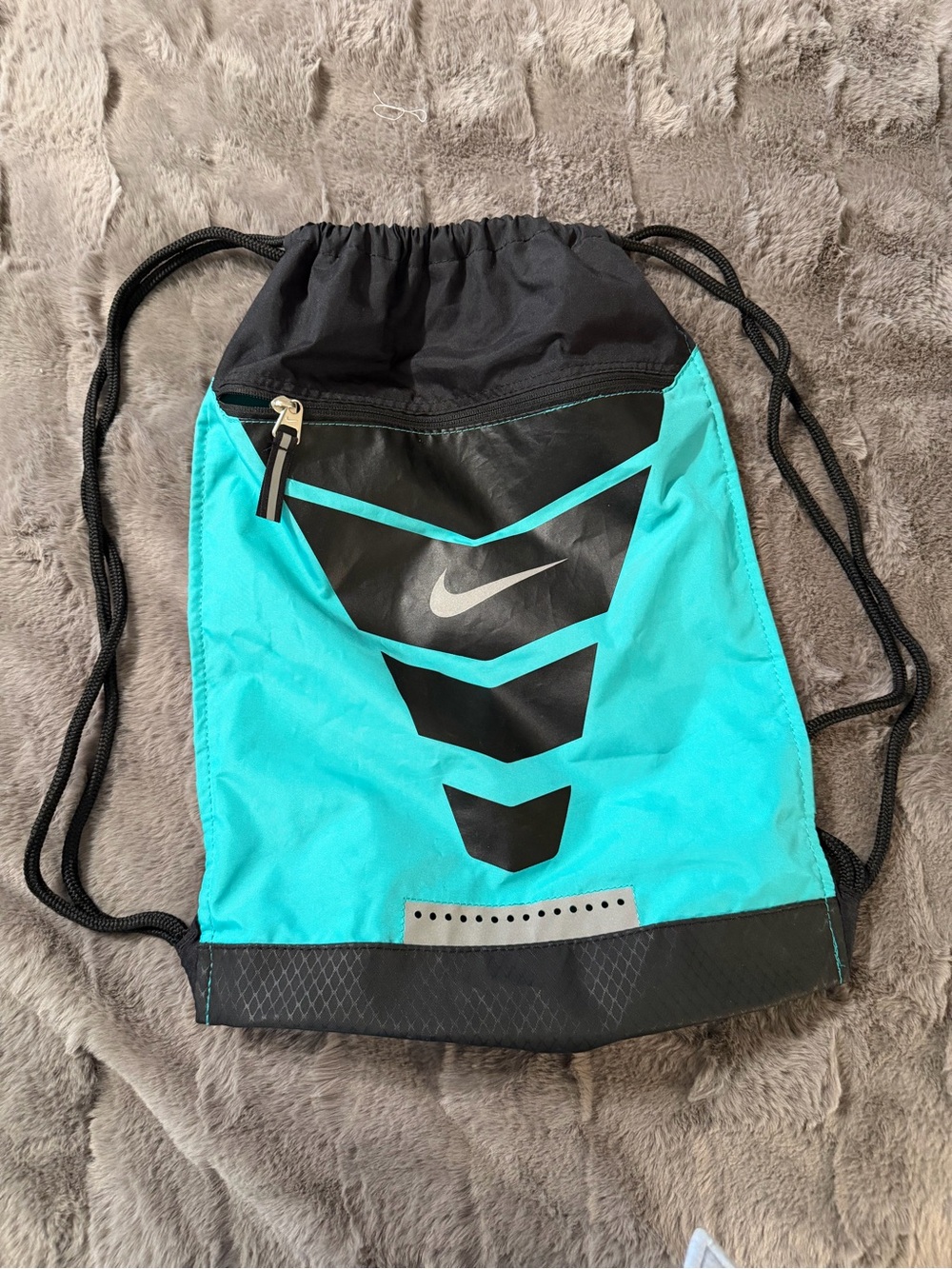 Nike Teal and Black Drawstring Gym Backpack